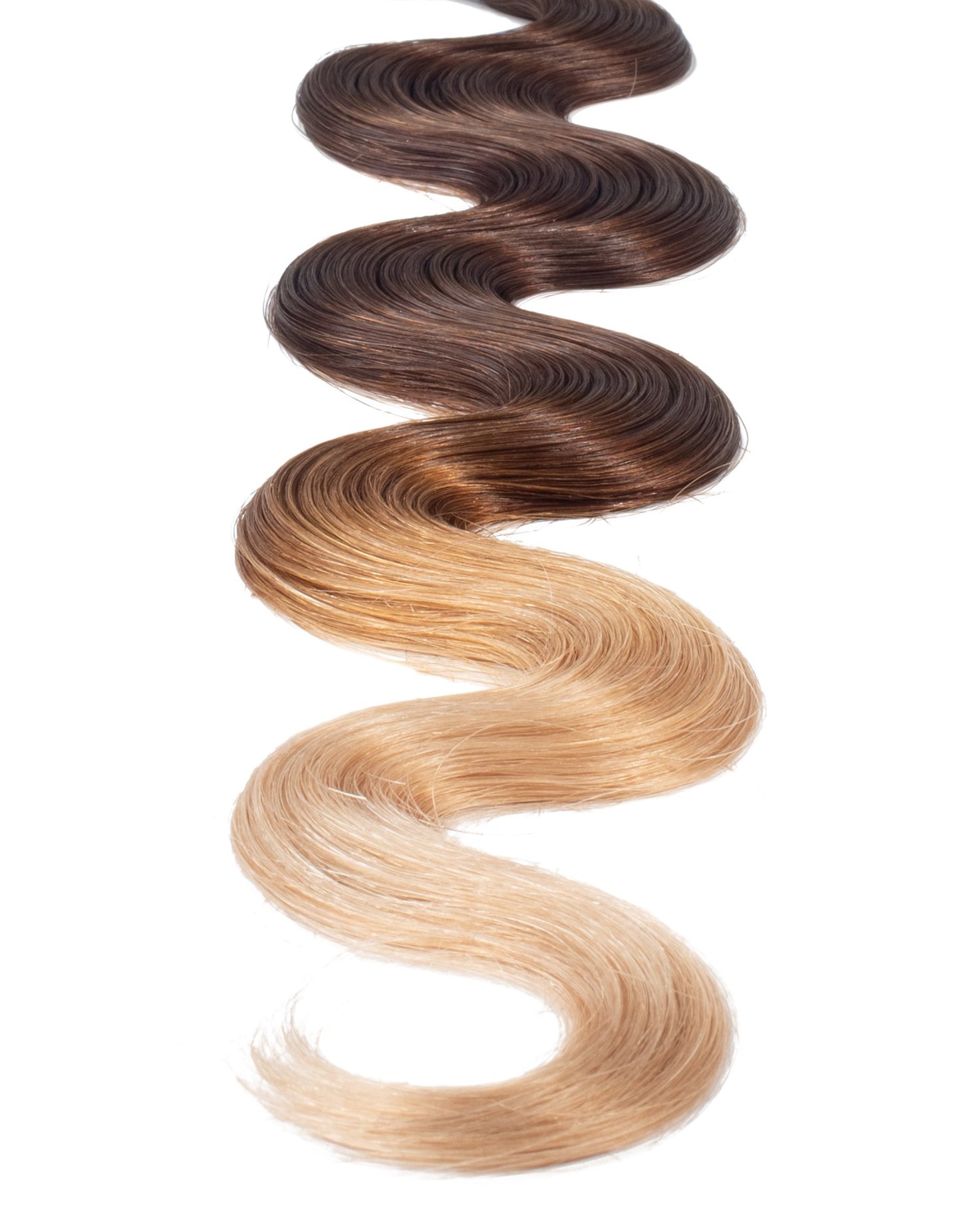 BELLAMI Professional Keratin Tip 24" 25g Chocolate Bronzed #4/#16 Ombre Body Wave Hair Extensions