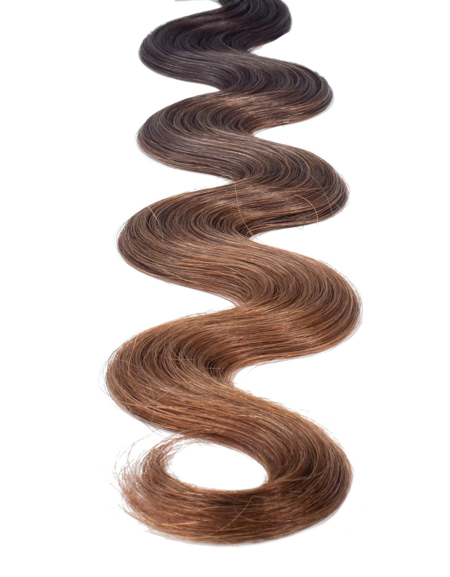 BELLAMI Professional I-Tips 16" 25g Dark Brown/Chestnut Brown #2/#6 Balayage Body Wave Hair Extensions