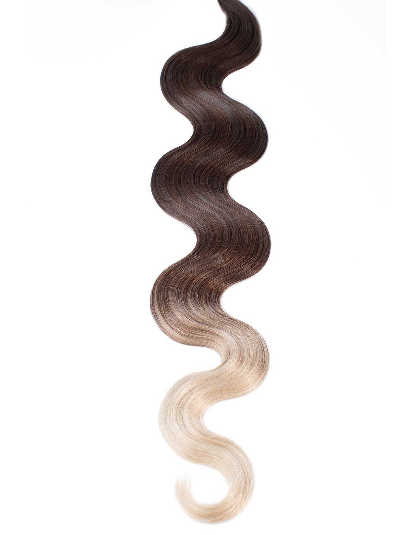 BELLAMI Professional Tape-In 16" 50g Dark Brown/Creamy Blonde #2/#24 Ombre Body Wave Hair Extensions