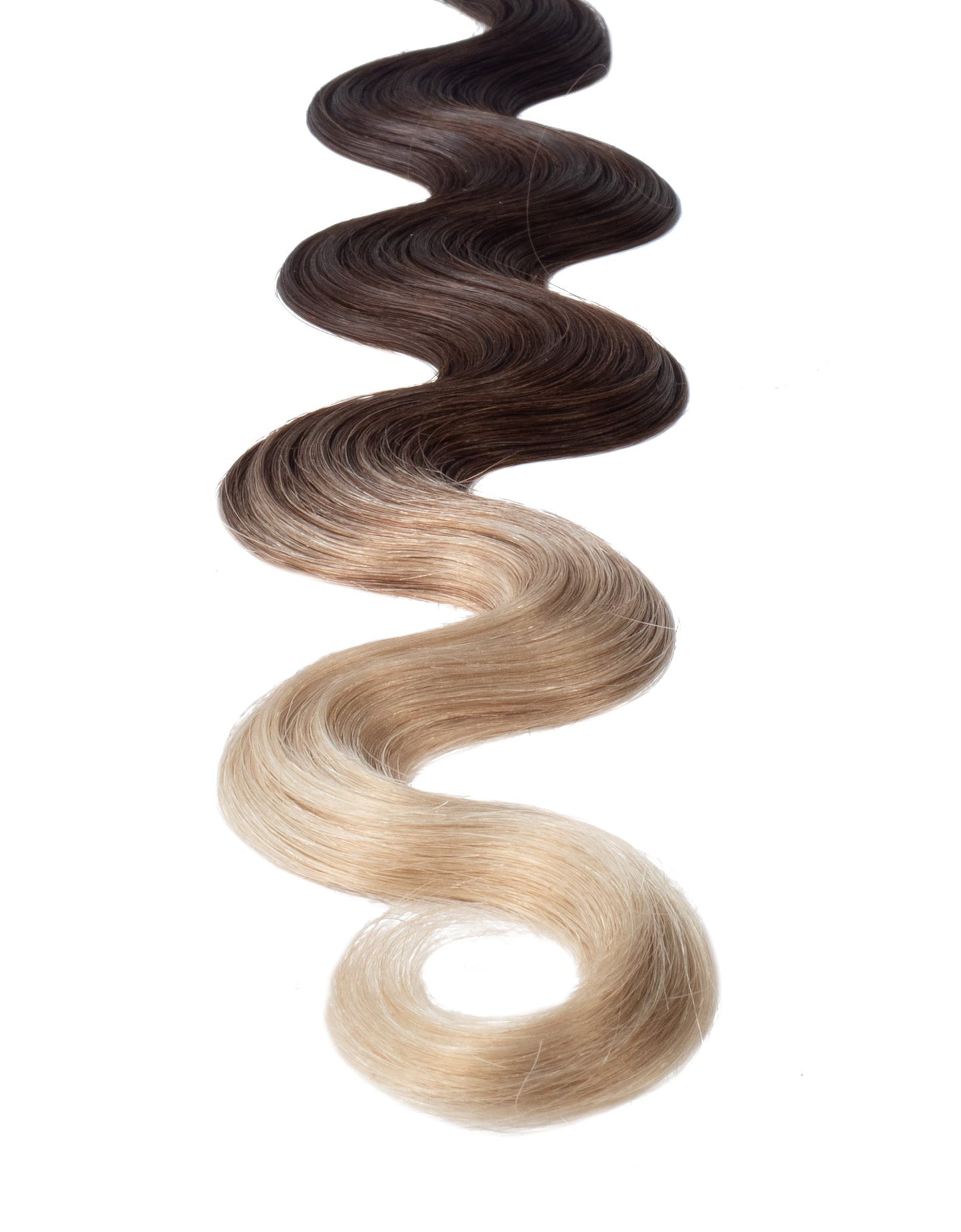 BELLAMI Professional Tape-In 24" 55g Dark Brown/Creamy Blonde #2/#24 Ombre Body Wave Hair Extensions