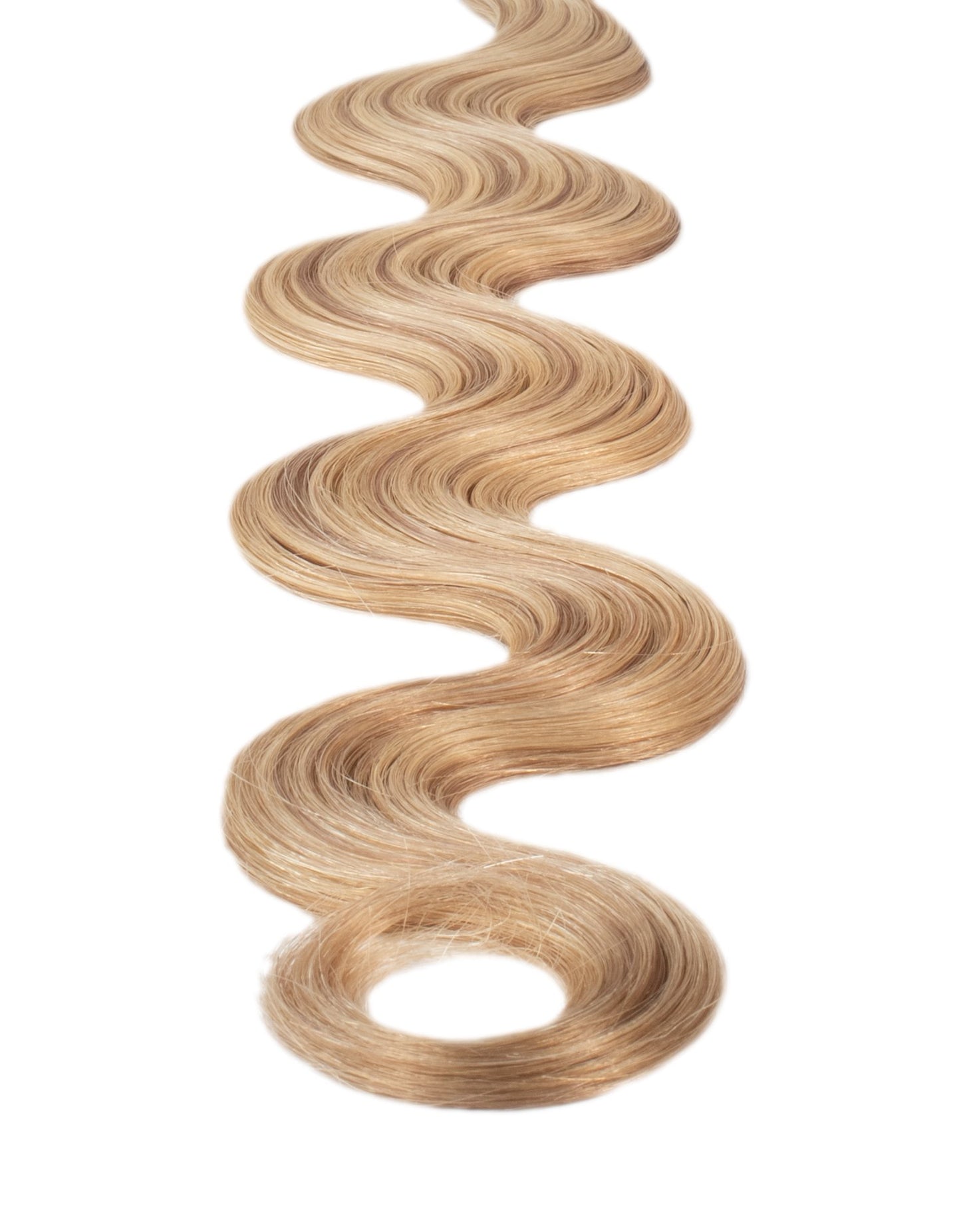 BELLAMI Professional Tape-In 22" 50g Golden Amber Blonde #18/#6 Highlights Body Wave Hair Extensions