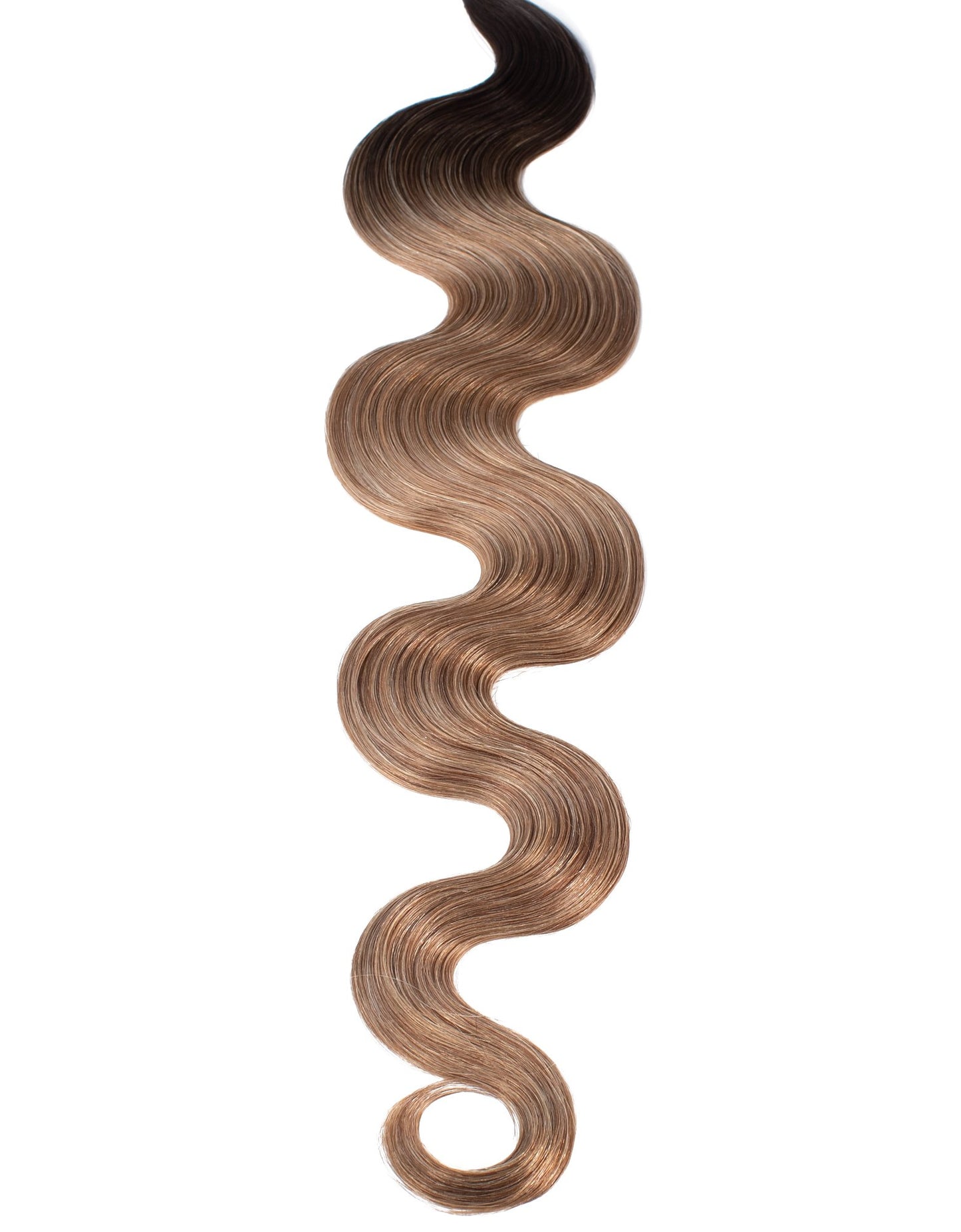 BELLAMI Professional Keratin Tip 22" 25g Mochachino Brown/Caramel Blonde #1C/#18/#46 Rooted Body Wave Hair Extensions