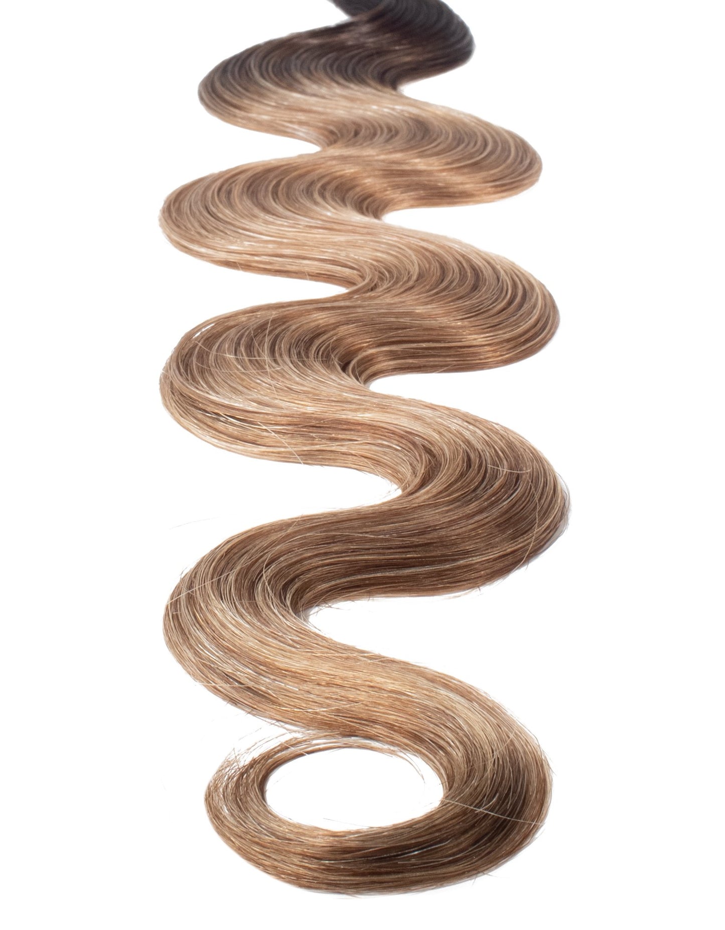 BELLAMI Professional Keratin Tip 20" 25g Mochachino Brown/Caramel Blonde #1C/#18/#46 Rooted Body Wave Hair Extensions