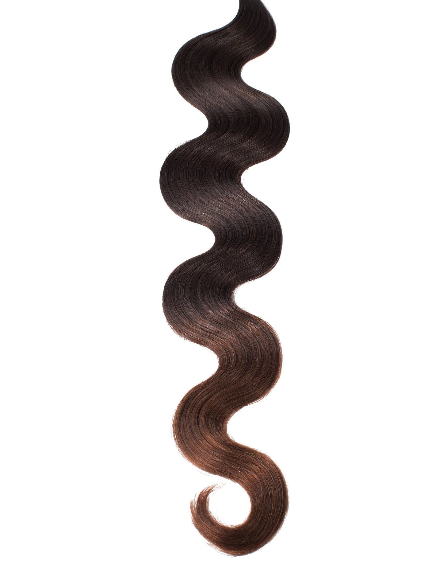 BELLAMI Professional Keratin Tip 16" 25g Mochachino Brown/Chestnut Brown #1C/#6 Ombre Body Wave Hair Extensions