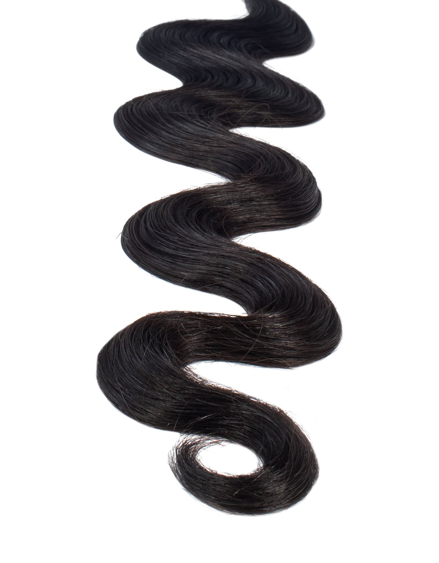 BELLAMI Professional Keratin Tip 16" 25g Off Black #1B Natural Body Wave Hair Extensions