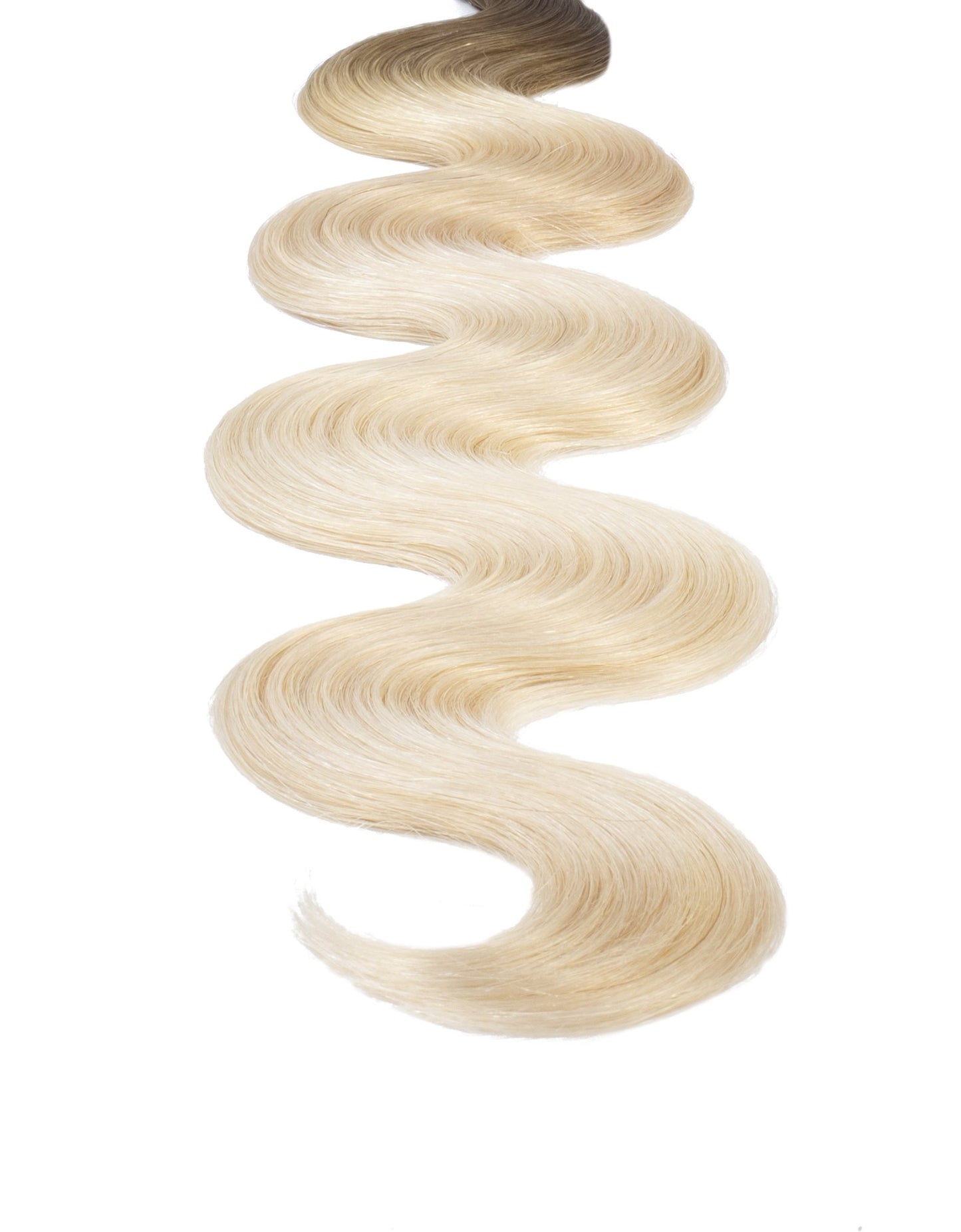 BELLAMI Professional Keratin Tip 20" 25g Walnut Brown/Ash Blonde #3/#60 Rooted Body Wave Hair Extensions