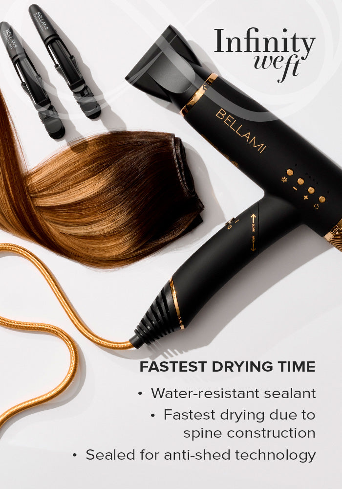 BELLAMI Professional Infinity Weft 16" 60g Espresso Smokeshow #1C/24/6C Hybrid Blends Hair Extensions