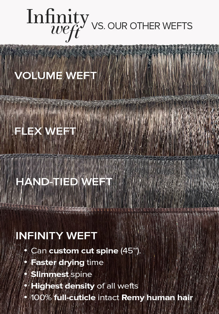 BELLAMI Professional Infinity Weft 24" 90g Walnut Brown/Ash Blonde #3/#60 Rooted Hair Extensions