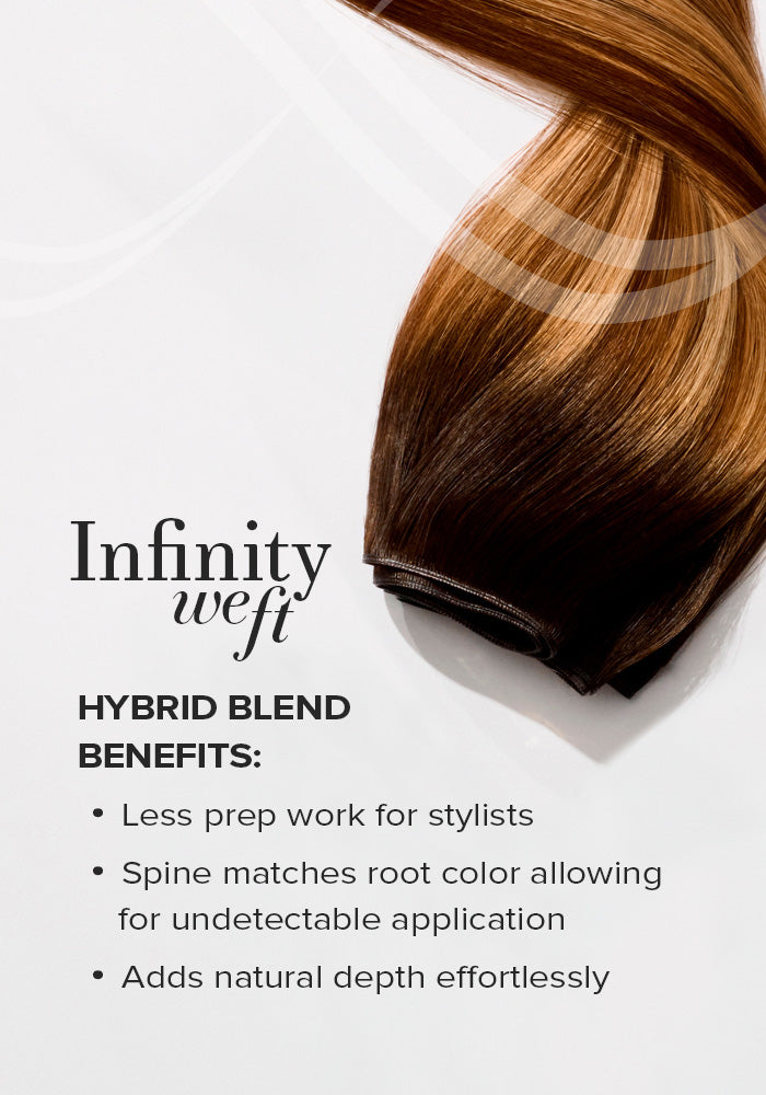 BELLAMI Professional Infinity Weft 20" 80g Espresso Smokeshow #1C/24/6C Hybrid Blends Hair Extensions