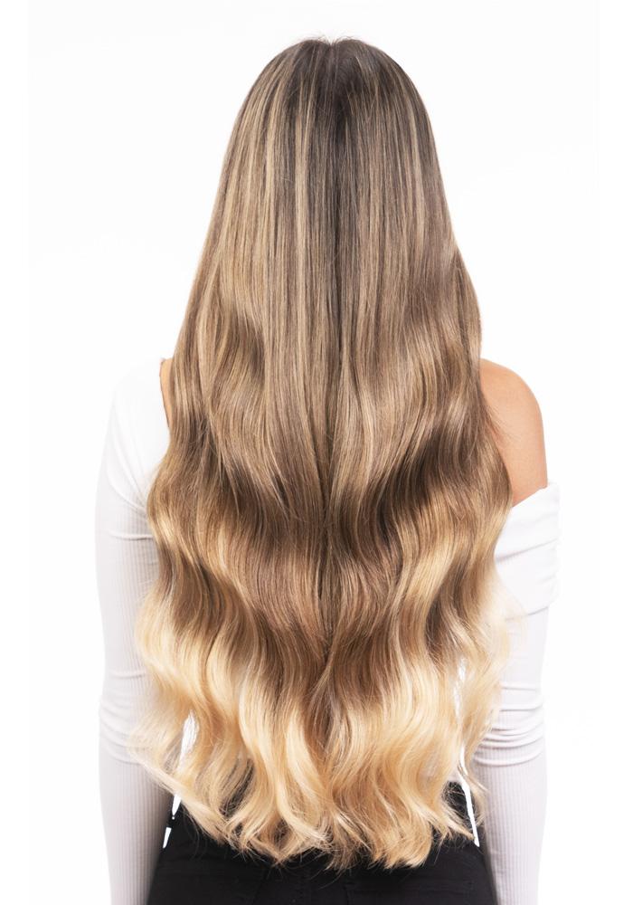 BELLAMI Silk Seam 180g 20" Warm Brown/Honey Blonde Ombre (17/24) Hair Extensions