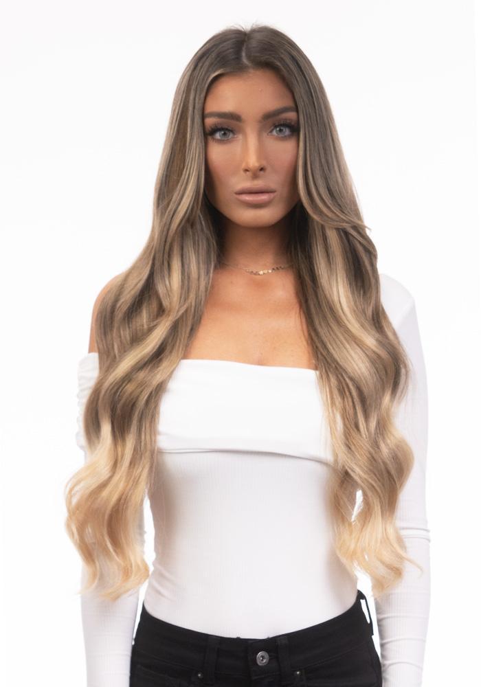 BELLAMI Silk Seam 180g 20" Warm Brown/Honey Blonde Ombre (17/24) Hair Extensions