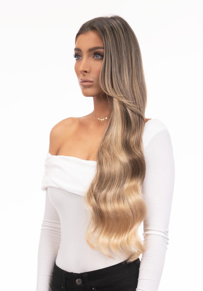 BELLAMI Silk Seam 180g 20" Warm Brown/Honey Blonde Ombre (17/24) Hair Extensions