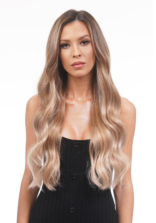 BELLAMI Silk Seam 180g 20" Bronzed Caramel Marble Blend (6/18/8/60) Hair Extensions