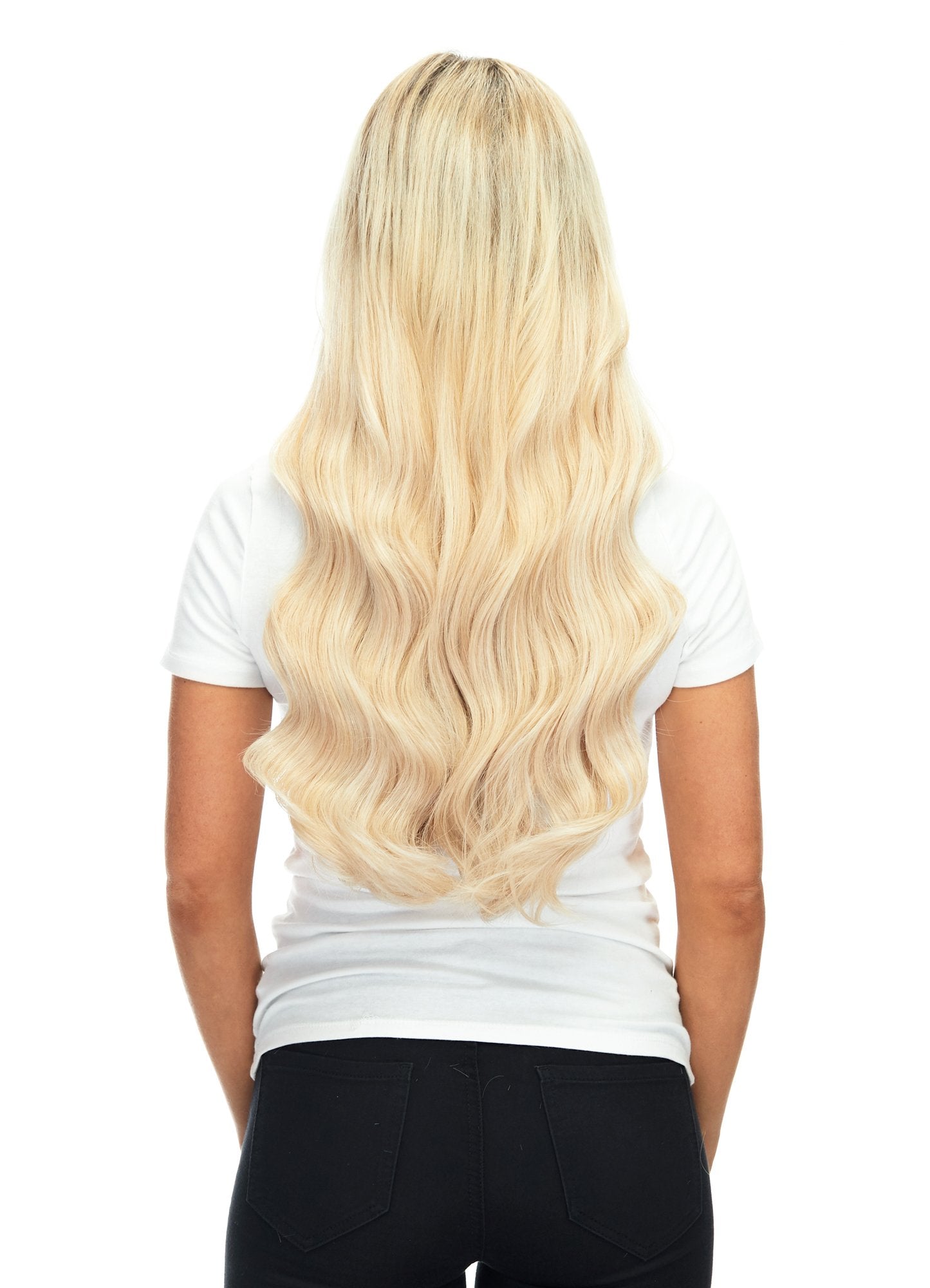 BELLAMI Silk Seam 180g 20" Rooted Ash Brown/Honey Blonde (8/20/24/60) Hair Extensions